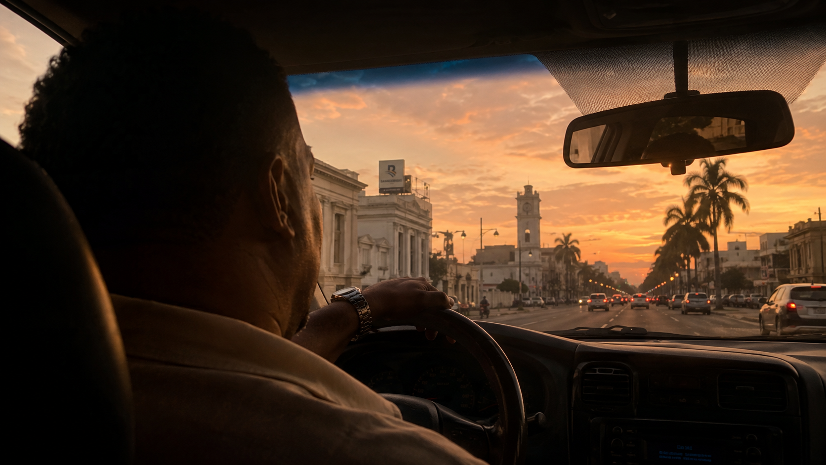 Santiago at golden hour